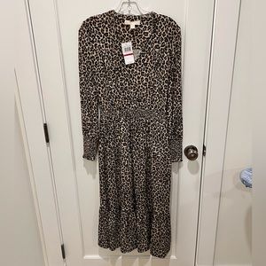 Michael Kors Animal Print Midi Dress BRAND NEW